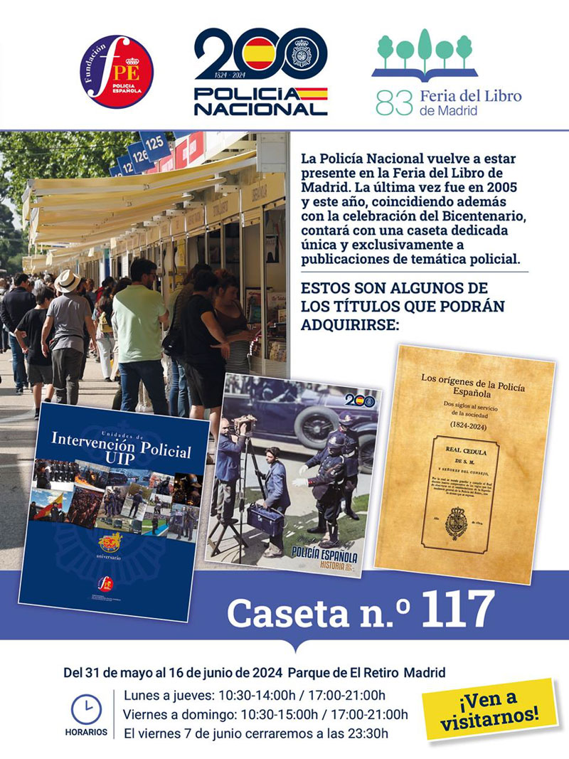 La Policía Nacional en la Feria del Libro de Madrid 2024, en la caseta número 117