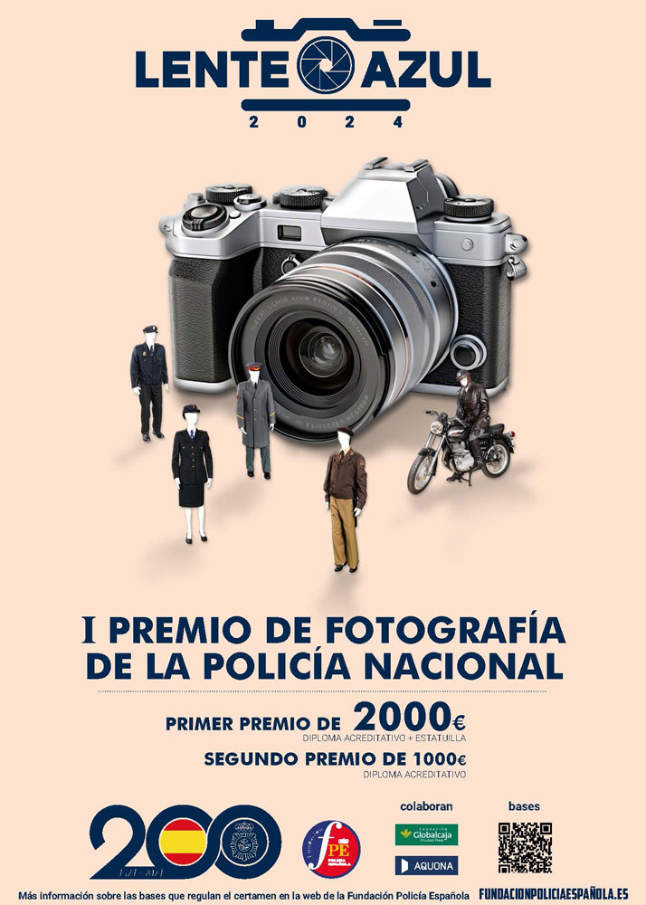 Cartel del I Premio de fotografía de la Policía Nacional.