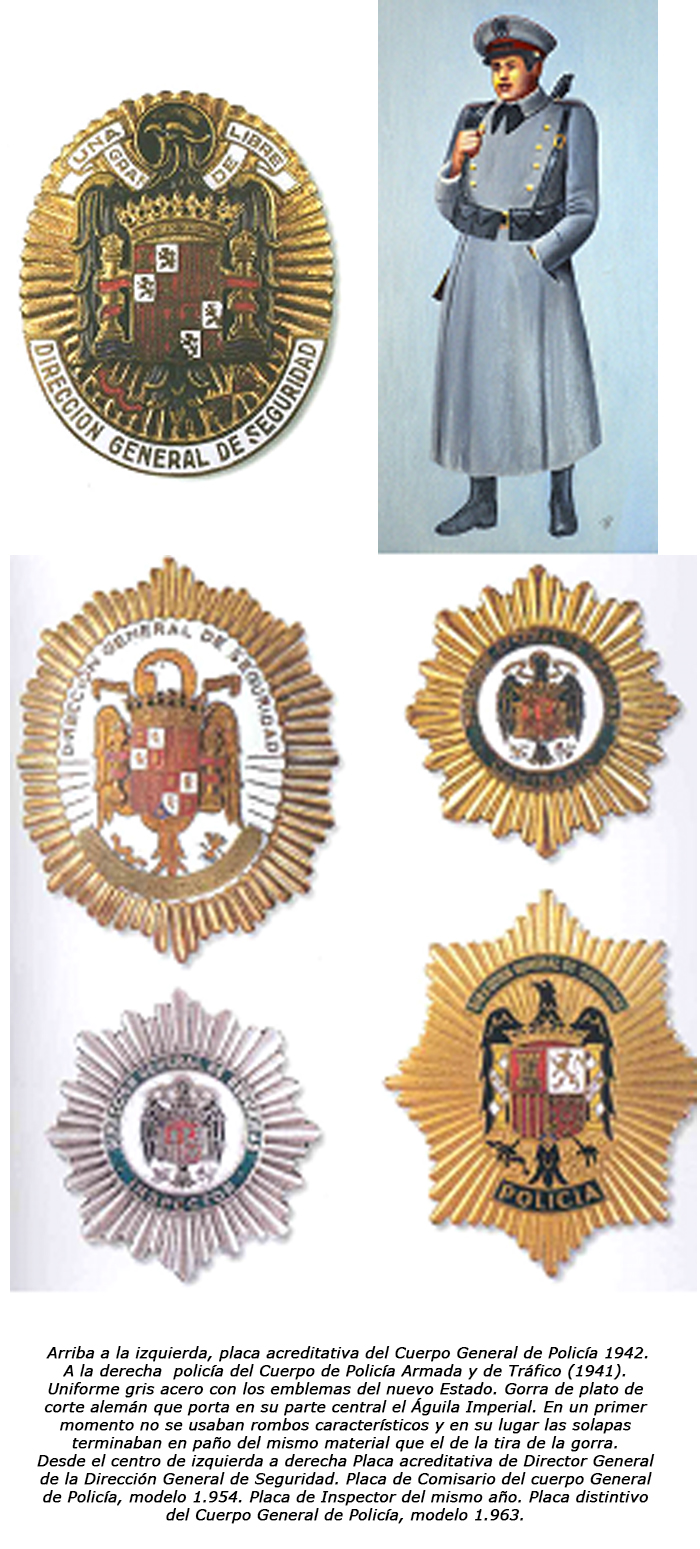 Cuerpo de Seguridad (Grupo Uniformado) divisas del Ejército republicano. Policía del Cuerpo de Seguridad y Asalto (1938). 