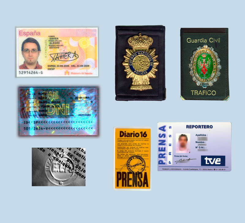 Placas de Identificación Policial y Civil - Area Policial